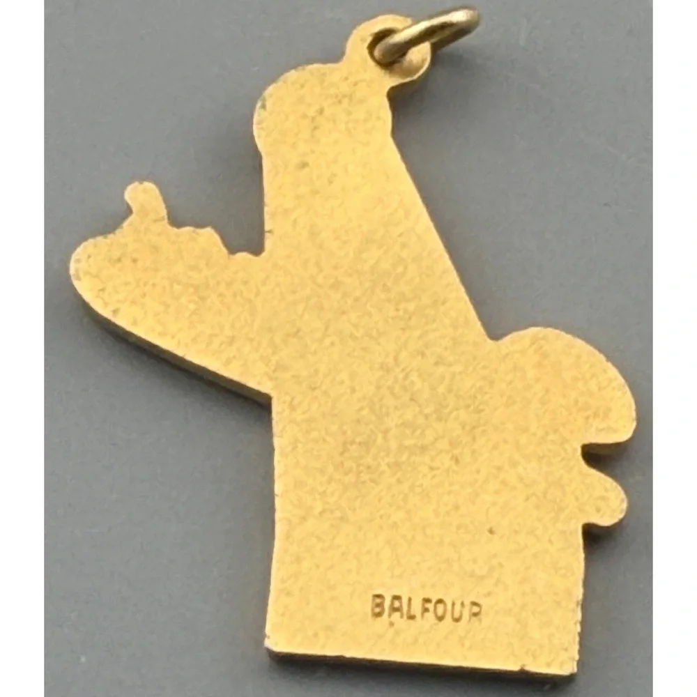 Vintage 1977 Los Angeles Dodgers World Series Balfour Charm Pendant Baseball